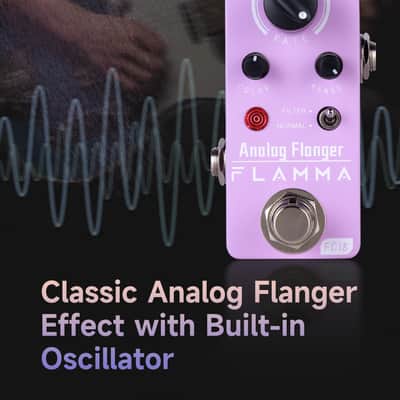 FLAMMA FC15 Analog Flanger Pedal, Oscillator Effects with 2 Modes, True Bypass Mini Portable Durable Metal Shell image 3