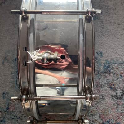 Vintage 1960-1970 Stowasser Wien handcrafted steel Sonor clone concert marching snare drum 14x4” w/ case jazz image 11