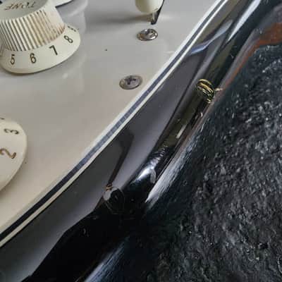 Fender Squier strat vintage MIJ SSS E serial w/bag 1987 - blk image 15
