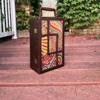 Rotary Connection Loaded 6x9 mini/travel/portable guitar speaker cabinet! Vintage 8 ohm speaker. Paisley grill cloth. Unique vintage style. 2026 - Dark brown tolex image 5