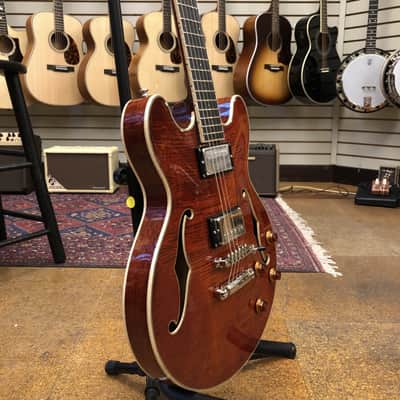 Eastman T184MX All-solid Maple/Mahogany Thinline Hollowbody Classic Finish 2024 Floor Model w/Hard Case image 2