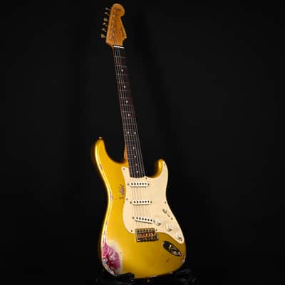 Fender Custom Shop 1962 Stratocaster w/ Gold Hardware Heavy Relic- Frost Gold / Pink Paisley 2024 (R139235) image 13