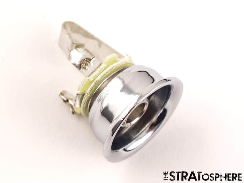 Fender Player II Series, Telecaster Tele OUTPUT JACK & Plate Guitar Part, Chrome image 1