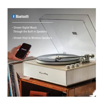 Crosley Stave CR6046A 2-Speed Belt-Drive Turntable - Natural Wood - Bluetooth In/Out image 7