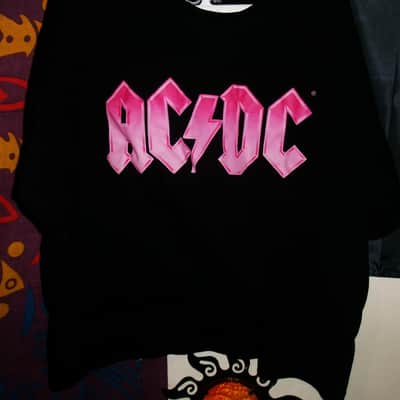 ac dc pink logo 2xl official woman tee - angus malcom hard rock thunderstruck image 1