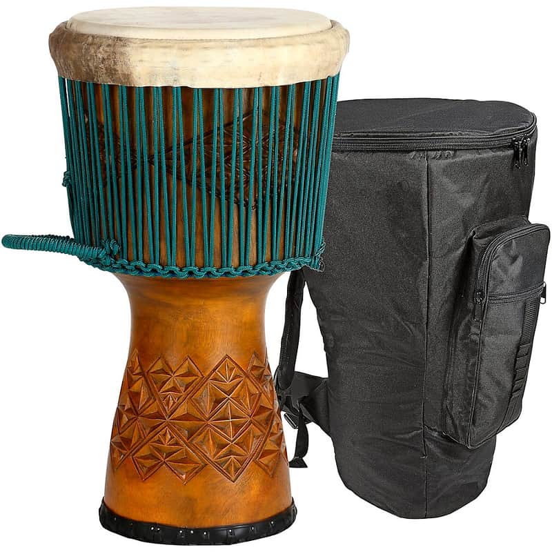 X8 Drums Jackfruit Master Series Djembe Drum with Bag Regular 14 in. image 1