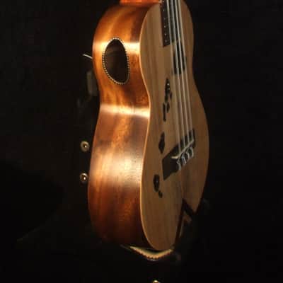 Handmade 8 String Tenor Ukulele, Solid Spalted Maple, Acacia, The Islands Soundhole, Soft-bag, Bruce Wei UG17-3043 image 3