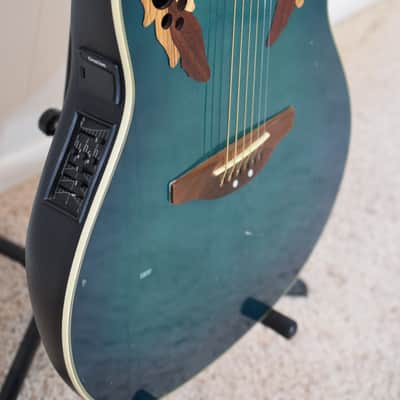 Ovation Celebrity CS-257 - Blue Transparent Burst - w/ OHSC image 5