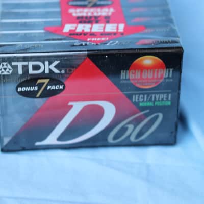 TDK d60 high output type I cassette 7 pack image 1