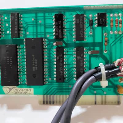 Passport Designs MIDI Interface A-001 — Apple II — First Generation 1983 — Complete IN/OUT/THRU Harness — Made in USA image 2
