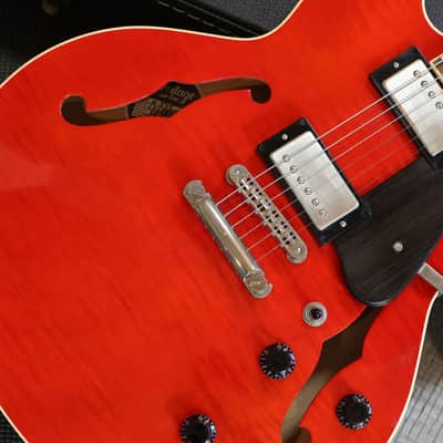 Minty! 2017 Heritage H-535 Semi-Hollow Electric Guitar Figured Cherry + COA OHSC image 4