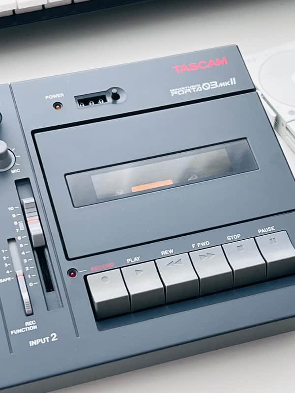 Serviced TASCAM Porta 03 mkII Ministudio 4-Track Cassette Recorder