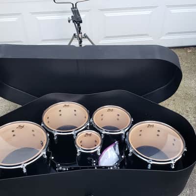 Pearl Championship Marching Tenor Drums - Quint,w/stand, case, and carrier,   Midnight Black image 9