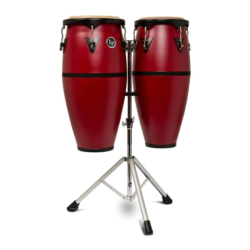 LP Discovery II Ultralight Series Congas, Red w/ Black HW, 10-11 image 1