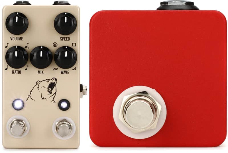 JHS Kodiak Analog Tremolo with Tap Tempo Bundle with JHS Red