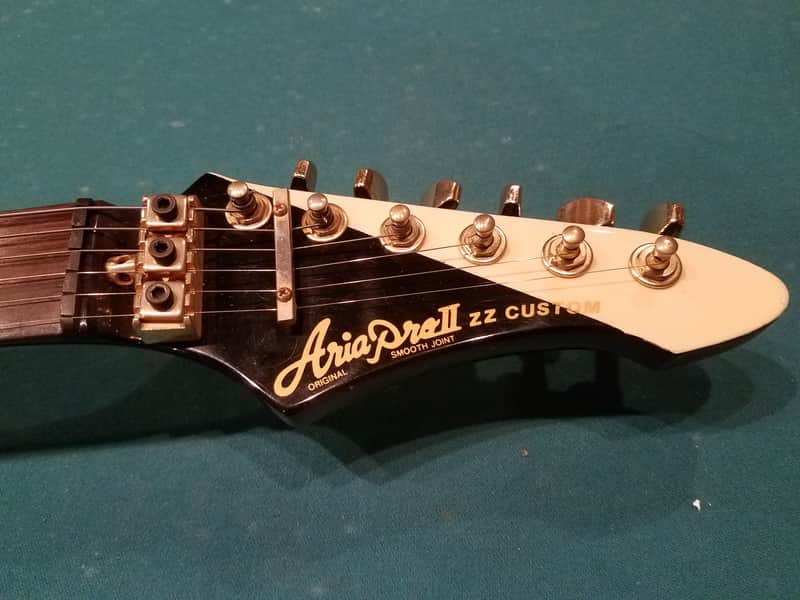 Aria Pro II ZZ Custom 1984 Black & White | Reverb