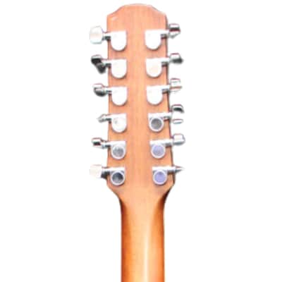 Yamaha 12 String Natural Thinline Cutaway Acoustic Electric Guitar image 6