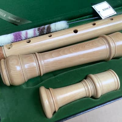 Moeck Tenor maple recorder flute including original case image 7