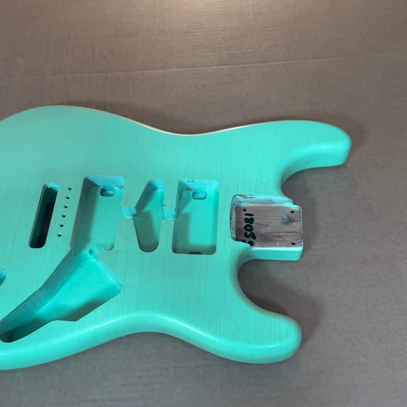 1805g Kohlin Guitars S-Type Roasted Pine replacement body Aged Nitro Relic Vintage Surf Green Made in Sweden image 1