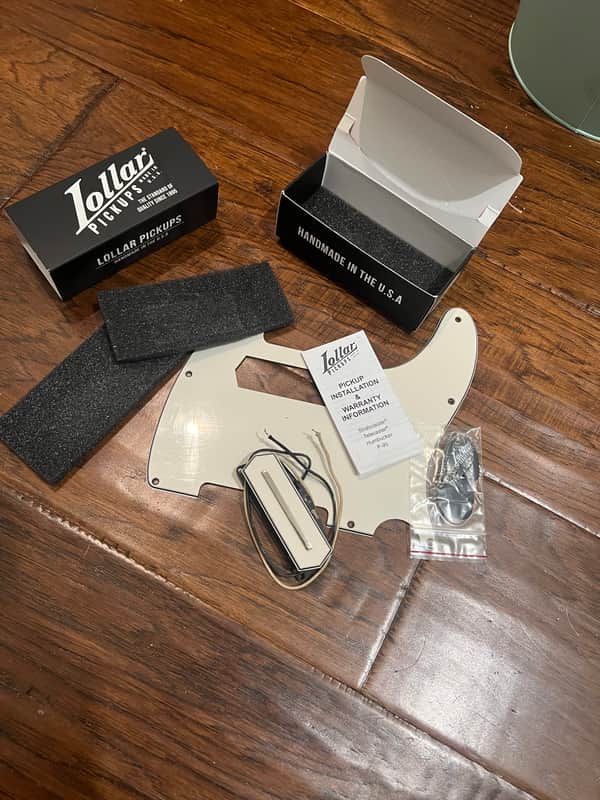 Lollar Charlie Christian Telecaster Neck Pickup With Matching Pickguard 2024 - Parchment/Black/Parchment image 1