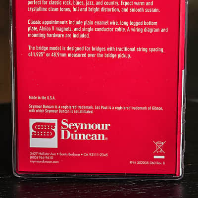 Seymour Duncan Vintage Blues Humbucker Pickup Set - Black image 2