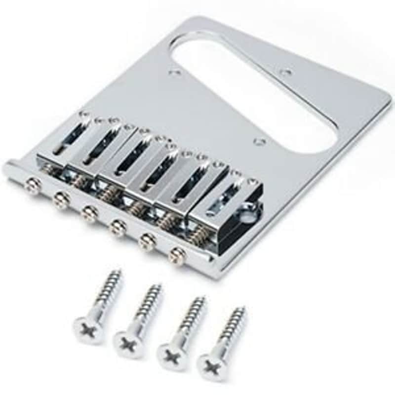 Allparts TB-0030-010 Chrome 6 Saddle Gotoh Bridge for Telecaster image 1
