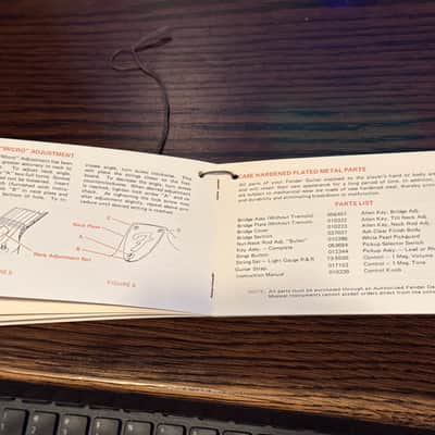 Fender Telecaster Thinline 1972 Owners Manual Hang Tag image 5