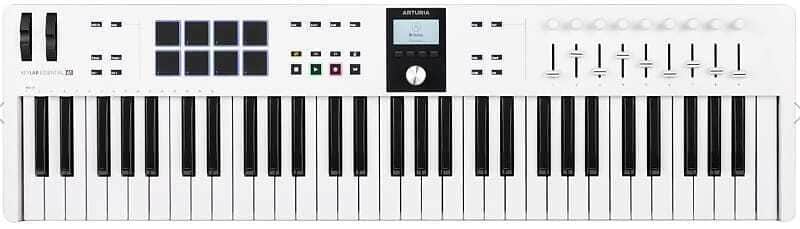 Arturia KeyLab Essential 61 MkIII MIDI Controller White image 1