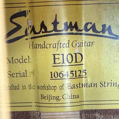 Eastman E10D Extravagant Figured Mahogany Back Red Spruce Top 2017 +/- Exceptional Tone - Natural image 16