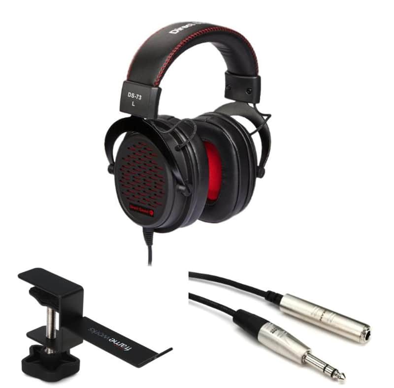 Direct Sound DS-73 Semi-open Professional Monitoring Headphone Bundle with Desk Hanger and Extension Cable image 1