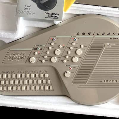1989 Suzuki Omnichord OM-100 System 100 Electronic Autoharp & Digital Drum Machine With Original Box & Manual Like New image 2
