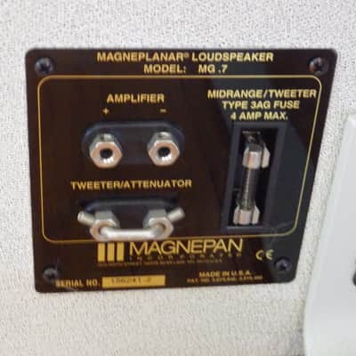 Magnepan Magneplanar MG .7 floor flat panel speakers 54" 2-way pair local pickup San Diego CA quasi-ribbon planar-magnetic image 7