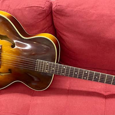 Silvertone H708 by Harmony Acoustic Archtop Guitar 1947 - Sunburst image 1