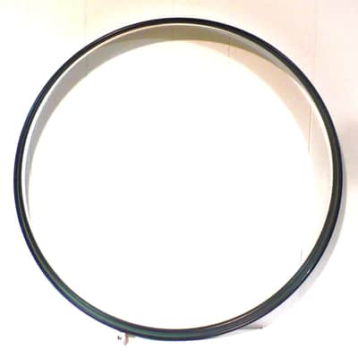 22" Bass Drum Hoop / Black with White Wrap Inlay image 6