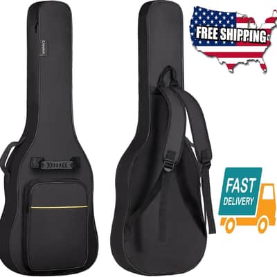 6mm Music Electric Guitar Bag Gig Padding Backpack Padded Soft Guitar Case BlK image 1