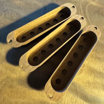 Guilford Guilford Black Walnut Single Coil Pickup Covers - Fits Fender USA 53mm poles image 2