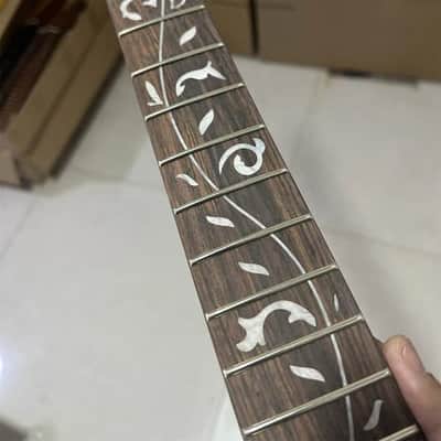 Maple Wood Guitar Telecaster Tele Style Neck, Rosewood 22 Frets Fingerboard, Tree of Life Inlay image 2