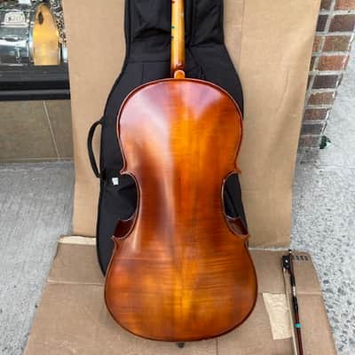 Unbranded 1/2 Size Cello W/ Bow, Bag, & Rosin - Natural image 10