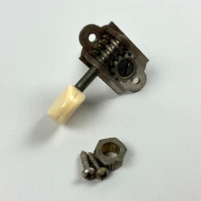 Waverly Late 1930s–Early 1940s Bass Side Open-Gear Tuner (Single) - Nickel image 1