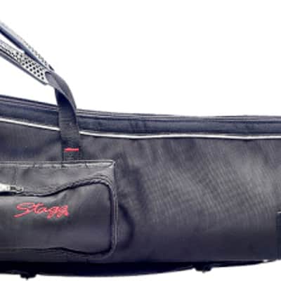 STAGG Brown Electric Double Bass With Gigbag Plus 1/4" Output Jack EUB Electric Upright Bass image 3