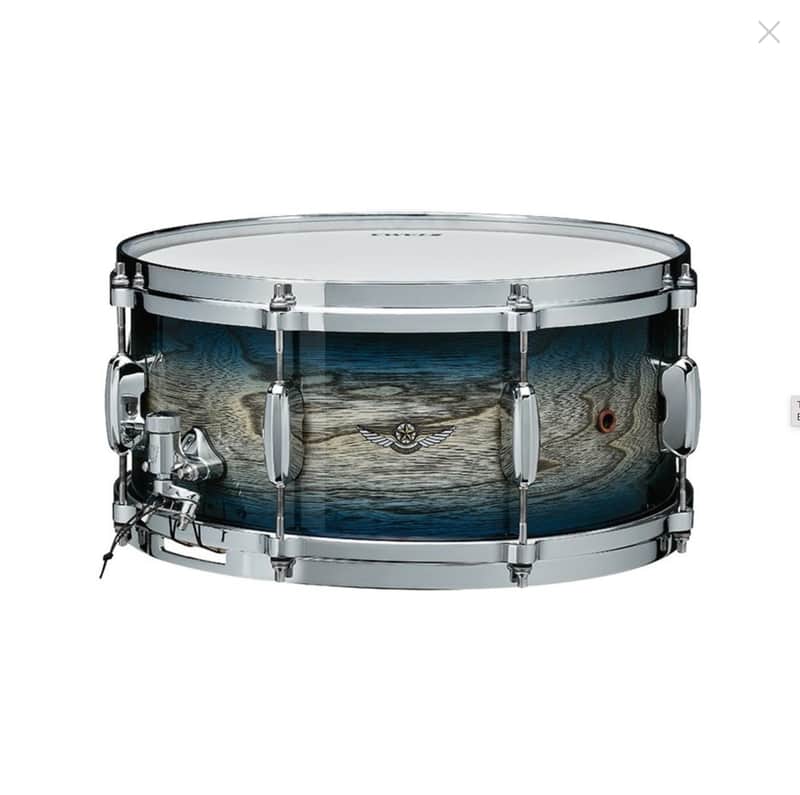 Tama Tama Star 14" x 6.5" Walnut Snare, Indigo Japanese Sen Burst TWS1455 - Natural image 1