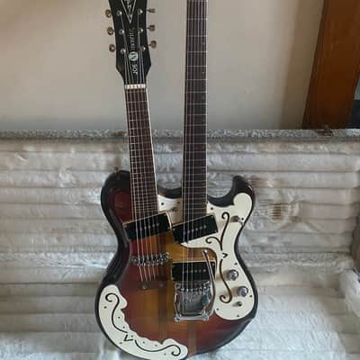 Super Rare Mosrite Joe Maphis Doubleneck Semie Moseley Signed 1986 image 2