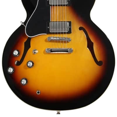 Epiphone ES-335 Left-handed Semi-hollowbody Electric Guitar - Vintage Sunburst image 3