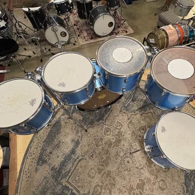 Rogers XP8 Six Piece Drum Set - 1980s - Blue Mist image 16