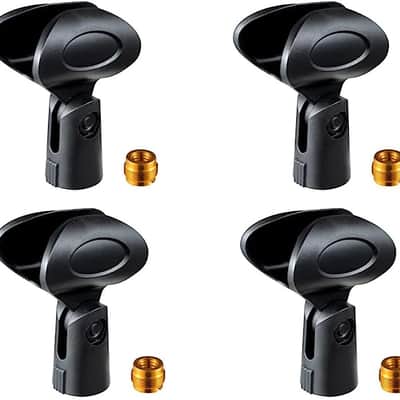 5 Core Microphone Clip Holder 4 Pieces with Screw Adapters 5/8 to 3/8 Inch image 1