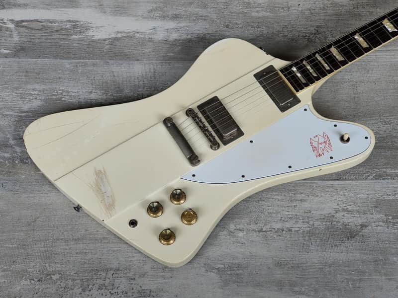 1989 Burny (by Fernandes Japan) RFB-80 Reverse Firebird (Vintage White) image 1