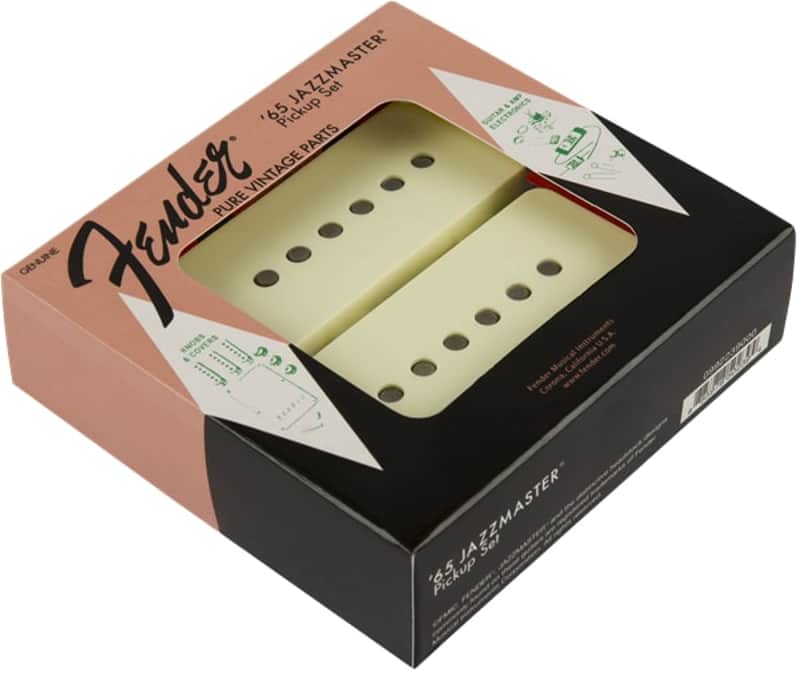 Fender Pure Vintage '65 jazzmaster Electric Guitar Pickup Set, of 2 Vintage White image 1