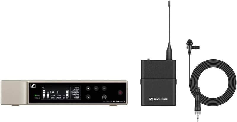 Sennheiser Pro Audio EW-D ME2 Lavalier Microphone Set, XLR Connectivity, 56 MHz Bandwidth, Automated Setup, UHF Transmission, Noise Elimination, Interference Reduction, Reliable Connections image 1
