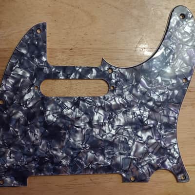 Allparts Pickguard For Telecaster Strat Pickup Route- Gray Pearl-Light Scuffing image 1