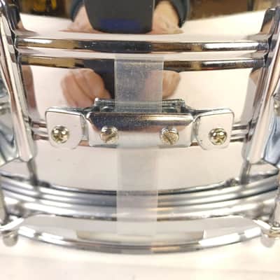 Pearl "Continental" 5.5x14" 10-Lug Steel Shell Snare Drum Vintage 70s +Muffler image 3